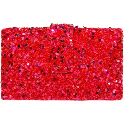 Simitri Classic Sequin Kitsch Clutch In Purple
