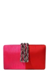 Simitri Color Block Braided Clutch