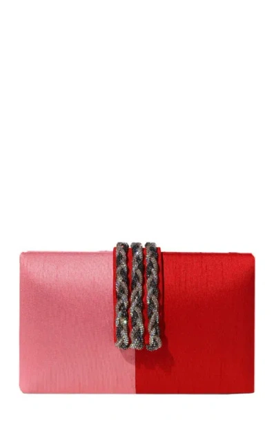 Simitri Color Block Braided Clutch In Multi