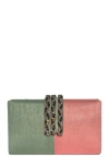 Simitri Color Block Braided Clutch In Black