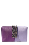 Simitri Color Block Braided Clutch In Purple