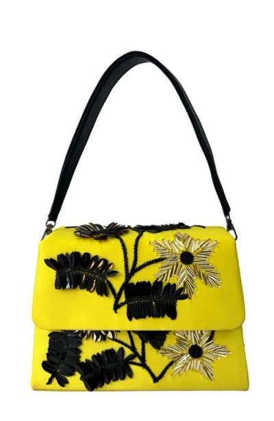 Simitri Daisy Trapezee Bag In Yellow