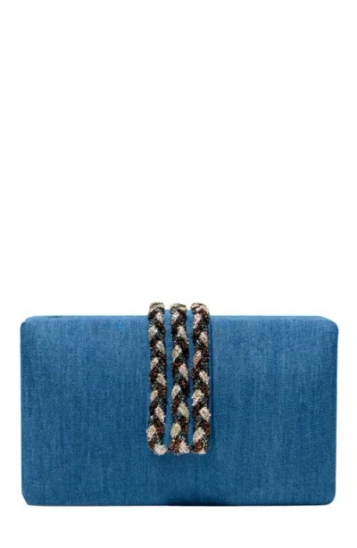 Simitri Denim Braided Fringe In Blue
