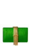 Simitri Fringe Clutch In Green