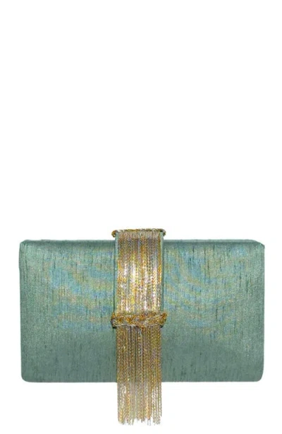 Simitri Fringe Clutch In Green