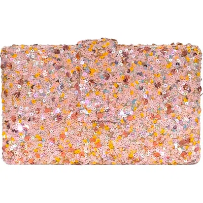 Simitri Fusion Sequin Kitsch Clutch In Orange