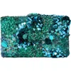 Simitri Garnet Kitsch Clutch In Blue