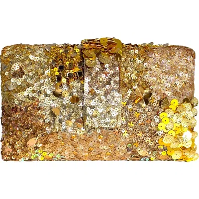 Simitri Garnet Kitsch Clutch In Gold
