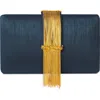 Simitri Jewel Fringe Clutch In Blue