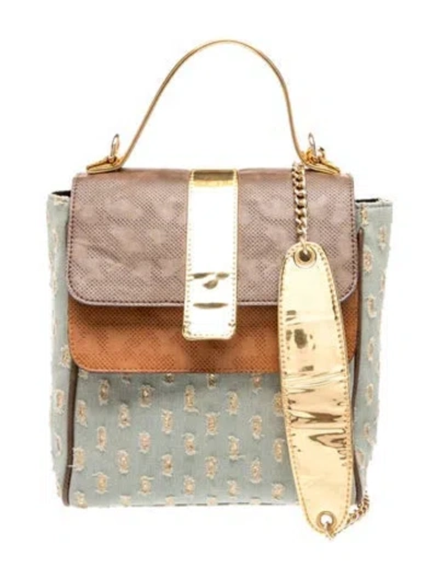 Pre-owned Simitri Leather Crossbody Bag In Neutrals