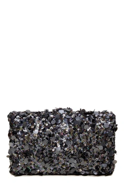 Simitri Metallic Kitsch Clutch In Black