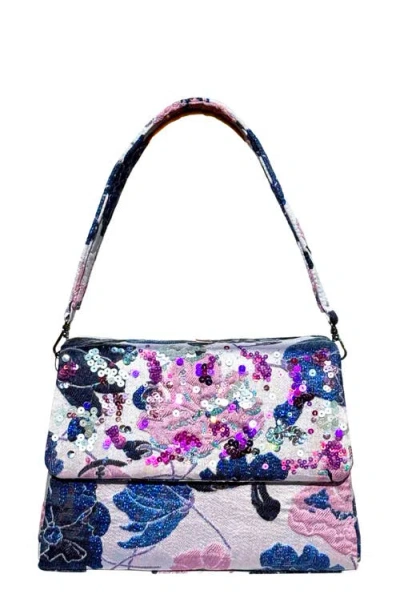 Simitri Midnight Wisteria Trapezee Bag In Multi
