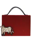 Simitri Moo Briefcase Bag In Red
