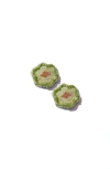 Simitri Moss Bloom Earrings In Green