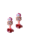 Simitri Peony Earrings In Pink