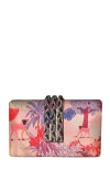Simitri Printed Braid Clutch In Pink