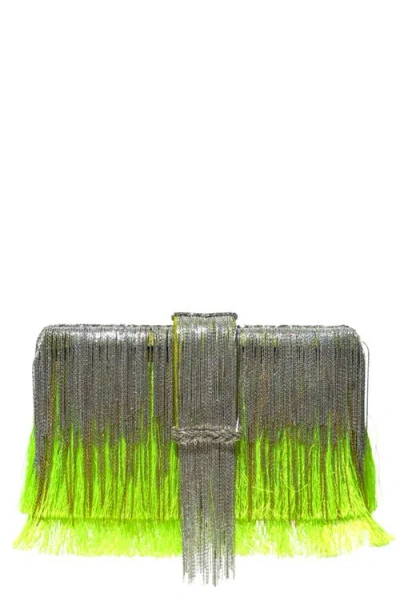 Simitri Tassel Ombre Clutch In Orange