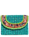 Simitri Tweed Clutch In Green