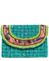 Simitri Tweed Envelope Wallet In Green