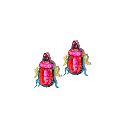Simitri Women's Beetle Earrings