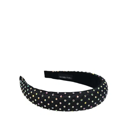 Simitri Women's Black Fishnet Headband