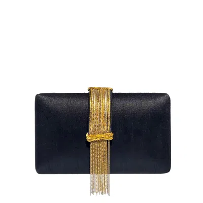 Simitri Women's Black / Gold Noir Fringe In Multi