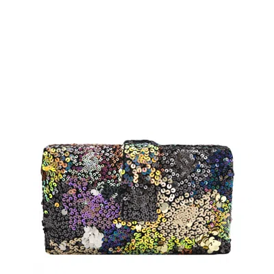 Simitri Women's Black / Gold Supernova Clutch In Multi