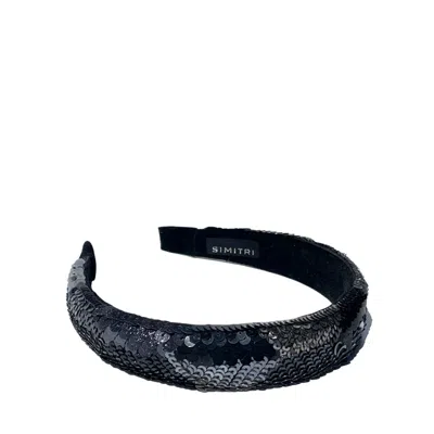 Simitri Women's Black / Grey Black Zigzag Headband