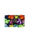 Simitri Women's Black Neon Aurelia Clutch In Multi