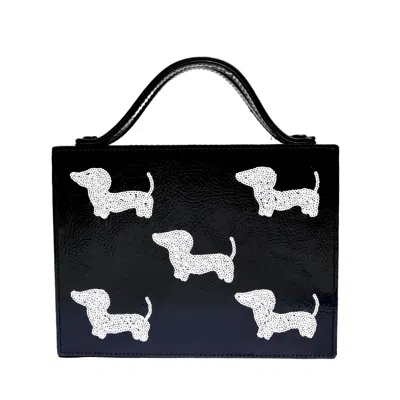 Simitri Women's Black / White Black Bellina Briefcase Bag