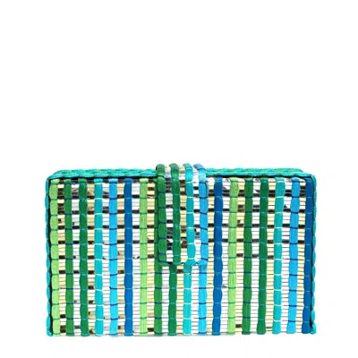 Simitri Women's Blue / Green Aqua Dori Clutch In Multi