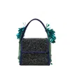 Simitri Women's Blue Peacock Trapezee Bag