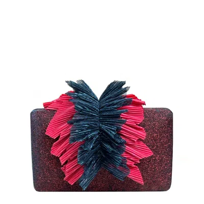 Simitri Scarlet Angel Clutch In Red