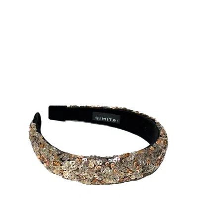 Simitri Women's Brown / Gold Eclipse Headband In Multi