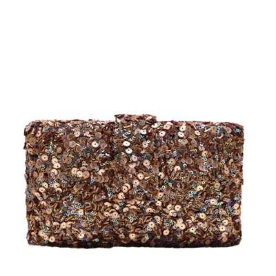 Simitri Women's Brown / Gold / Neutrals Eternal Kitsch Clutch In Multi
