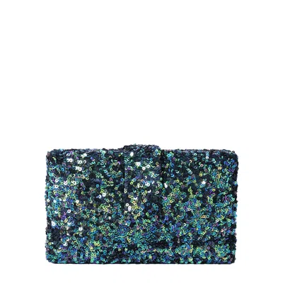 Simitri Women's Gold / Blue / Green Ocean Kitsch Clutch In Multi