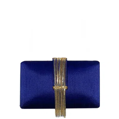 Simitri Women's Gold / Blue Sapphire Fringe In Multi