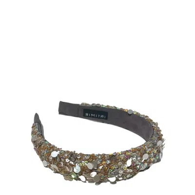 Simitri Women's Gold / Brown / Neutrals Biscotti Headband In Multi