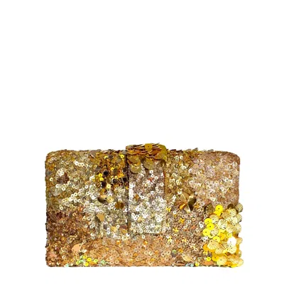 Simitri Women's Gold Garnet Clutch