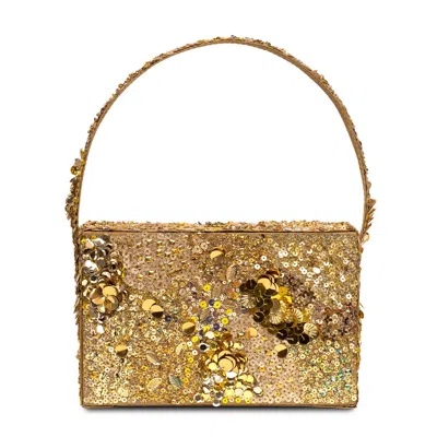 Simitri Women's Golden Ember Box Clutch