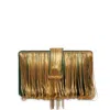 Simitri Women's Green / Gold Emerald Chunky Clutch In Multi
