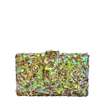 Simitri Women's Green / Gold Moss Kitsch Clutch