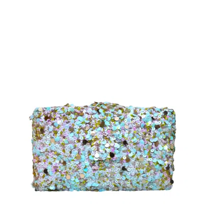 Simitri Women's Green / Gold Seafoam Kitsch Clutch In Multi