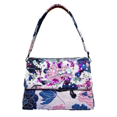 Simitri Women's Midnight Wisteria Trapezee Bag In Multi