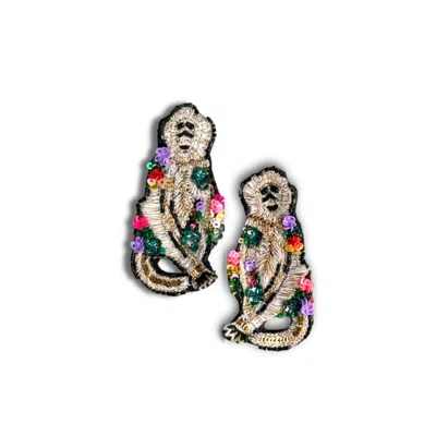 Simitri Women's Monkey Earrings In Multi