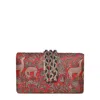 Simitri Women's Neutrals / Pink Bambi Braided Fringe Clutch In Pink