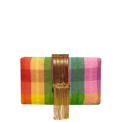 Simitri Women's Picnic Fringe Clutch