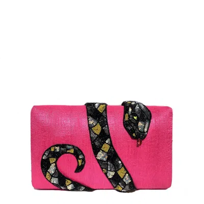 Simitri Women's Pink Kaa Clutch