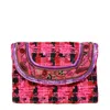 Simitri Women's Pink Magenta Tweed Envelope In Pink