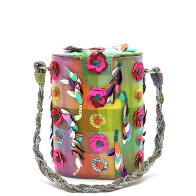 Simitri Women's Pink Picnic Bucket Bag In Multi
